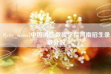 邵阳县中国消防救援学院河南招生录取分数