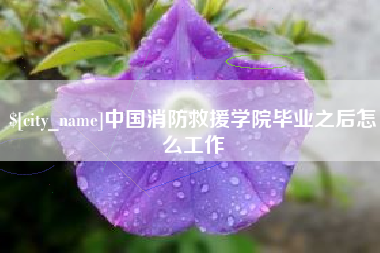 邵阳县中国消防救援学院毕业之后怎么工作