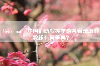 邵阳县中国消防救援学院各省录取分数线有何差异？