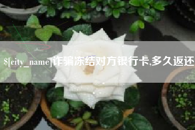 邵阳县诈骗冻结对方银行卡,多久返还