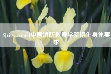 邵阳县中国消防救援学院招生身体要求