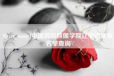 邵阳县中国消防救援学院辽宁省录取名单查询