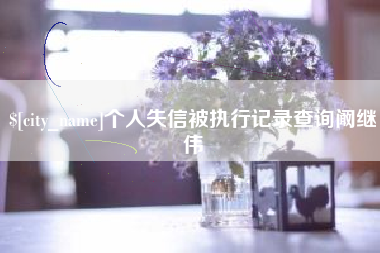 邵阳县个人失信被执行记录查询阚继伟