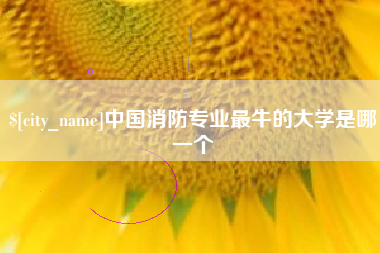 邵阳县中国消防专业最牛的大学是哪一个
