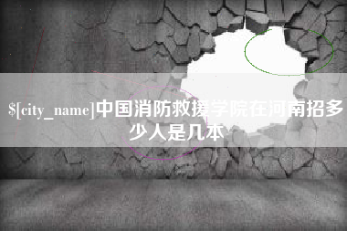 邵阳县中国消防救援学院在河南招多少人是几本