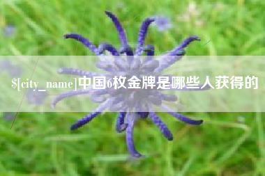 邵阳县中国6枚金牌是哪些人获得的