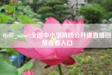 邵阳县全国中小学消防公开课直播回放观看入口