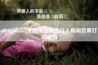 邵阳县全国失信被执行人查询结果打印流程