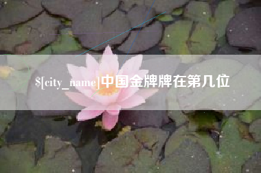 邵阳县中国金牌牌在第几位