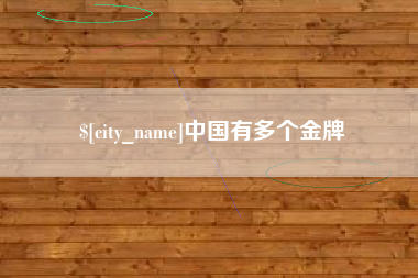 邵阳县中国有多个金牌