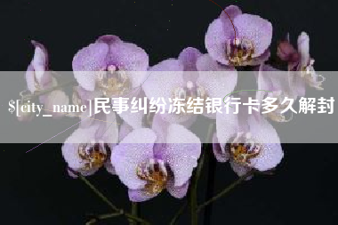 邵阳县民事纠纷冻结银行卡多久解封