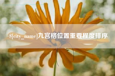 邵阳县九宫格位置重要程度排序