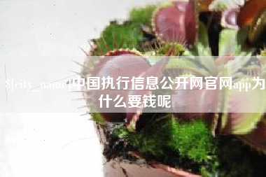 邵阳县中国执行信息公开网官网app为什么要钱呢