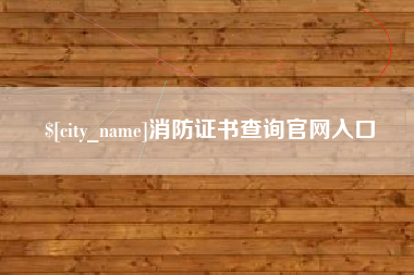 邵阳县消防证书查询官网入口