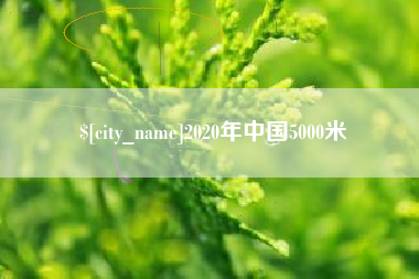 邵阳县2020年中国5000米