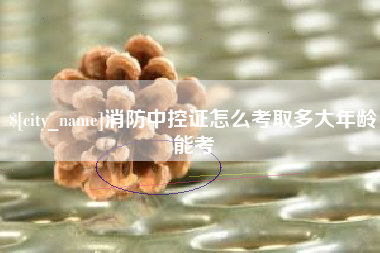 邵阳县消防中控证怎么考取多大年龄能考